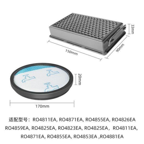 Filter For Rowenta Compact Power XXL Serie HEPA Staubsauger Motor Protection Filter+ Exhaust Filter Vacuum Cleaner Parts 1