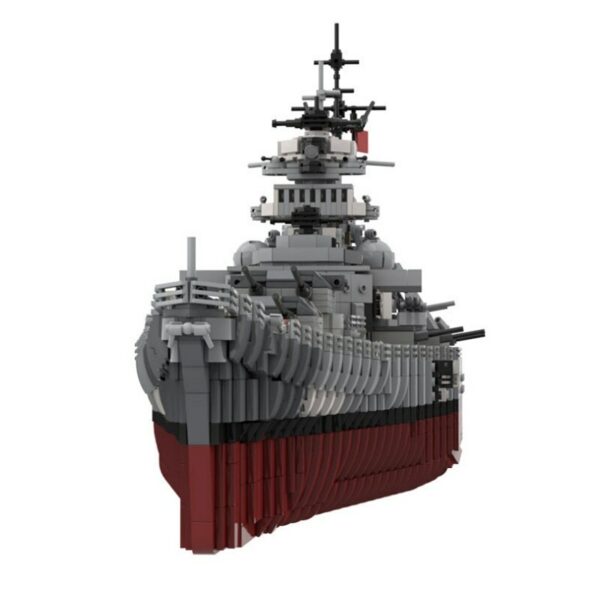 New 7164PCS WW2 German Bismarck Battleship Cruiser Model World Military Toys for Kids Weapon Building Blocks Bricks Gifts Boys 6