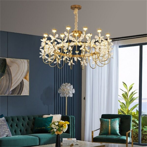 Hongcui Modern Chandelier Pendant Lamp Contemporary Gold Luxury Home LED Creative For Living Dining Room 3