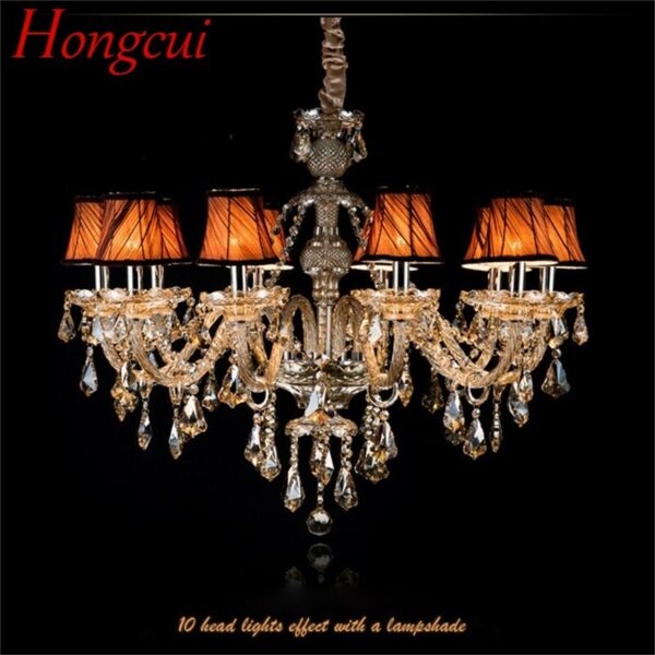 Hongcui American Style Chandelier Lamp LED Pendant Candle Hanging Light Luxury Fixtures for Home Decor Villa Hall 1