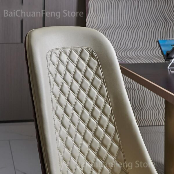 Italian Office Chairs Light Luxury Home Furniture Postmodern Office Computer Chair Leather Swivel Designer High Back Armchair 3