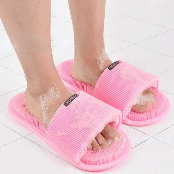 New magic foot washing slippers bathroom men's and women's bath anti-skid silicone slippers foot rubbing massage cleaning brush 6