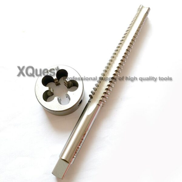 2PCS Metric Trapezoidal thread tap and Die set TR18 TR18X3 TR18X4 LH Ladder Machine Left hand taps dies sets T18 T18x3 T18x4 3