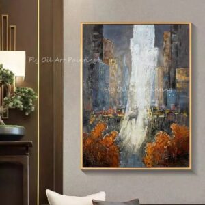 Large Size 100% Handpainted Abstract thick knife luxury picture artwork oil painting for living room office porch decoration Art 2