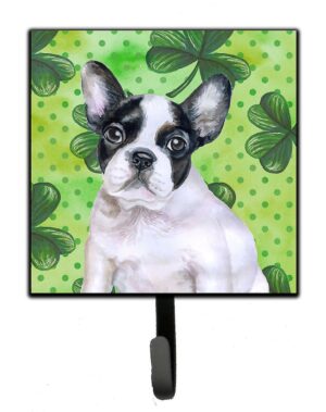 French Bulldog Black White St Patrick's Leash or Key Holder