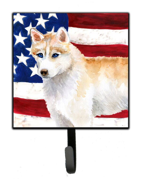 Carolines Treasures BB9655SH4 Siberian Husky Patriotic Leash or Key Holder