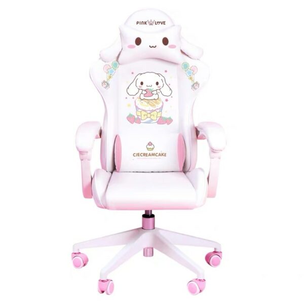 New products WCG gaming chair girls cute cartoon computer armchair office home swivel soft chair lifting adjustable chair 1