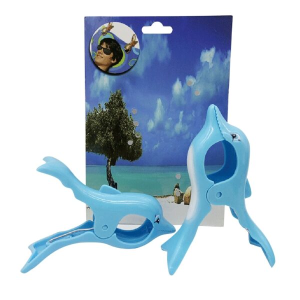 4PCS Summer Plastic Color Clips Cute Animal Beach Towel Clamp To Prevent The Wind Clamp Clothes Pegs Drying Racks Retaining Clip 2