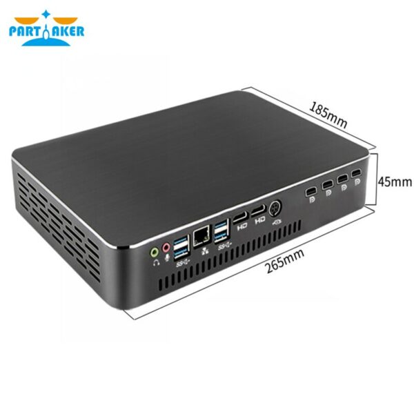 Partaker Mini Desktop PC Computer i9 9900T with T400 2G P1000 4G T1000 8G Dedicated Graphics for Design Video Editing Modeling 5