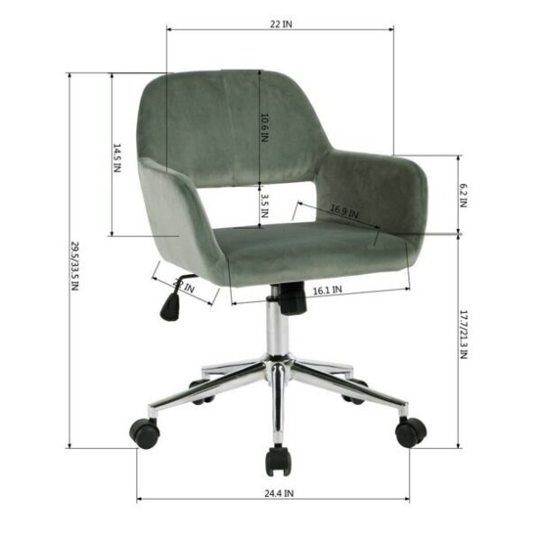 Home Modern Minimalist Furniture Office Desk Chair Computer Chair Fashion Furniture Velvet Adjustable Swivel Office Chair Cactus 3