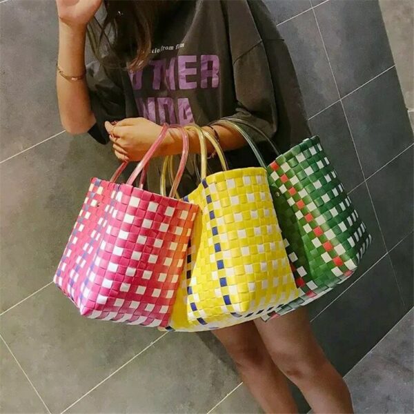 Summer Beach Bag Luxury Designer Brand Logo Bag Handmade Woven Shopping Baskets Charity Version Beach Puppy Bag Luxury Trend Bag 3