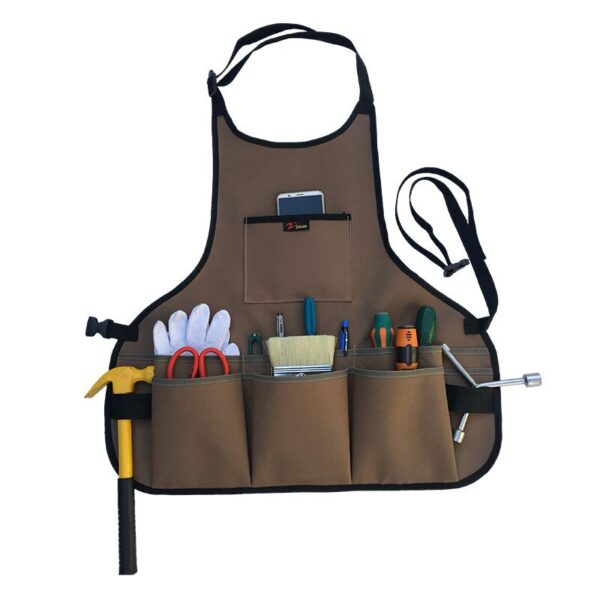 Outdoor Aprons BBQ Aprons Tool Bags Adjustable Camping Barbecue Cookouts Gardening Craft Barista Baking Drawing Flower Arranging 2