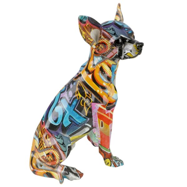 Resin Crafts Simple Creative Painted Graffiti Color Dog Decorations Home Wine Cabinet Office Living Room Decorations 4