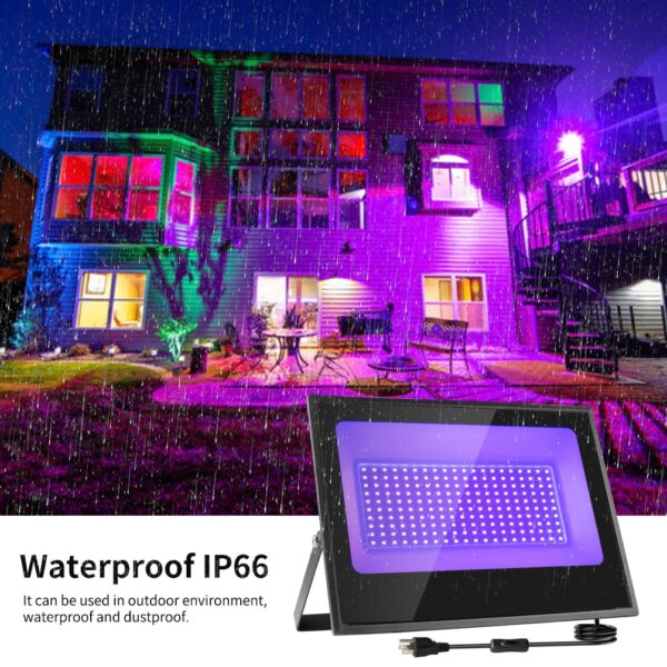 LED Black Night Light for Party Bar DJ Floodlight UV Light Outdoor Waterproof IP66 Curing Fluorescent Mural Light 30W 60W 120W 2