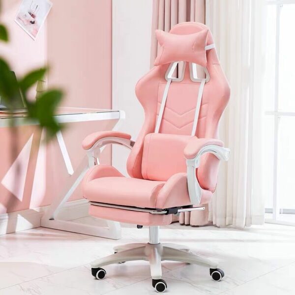 New macaron series E-sports gaming chair home anchor live broadcast ergonomic game athletic swivel chair students computer chair 2