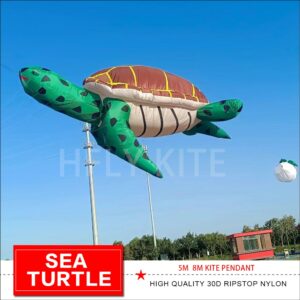 NEW ARRIVAL 5M  8M sea turtle KITE PENDANT LINE LAUNDRY  SOFT  INFLATABLE KITE  30D RIPSTOP NYLON 1