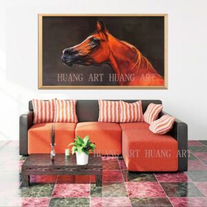 New works hand-painted horse oil painting modern knife painting thickness is decorated home office sofa hall hotel 2