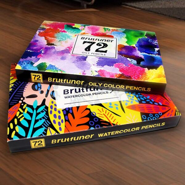 Brutfuner 72 Colors Professional Watercolor Colored Pencil Set Oil Colors Pencil Set For Draw Coloring School Art Supplies 6