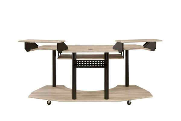 Eleazar Computer Desk, Natural Oak 92892 2