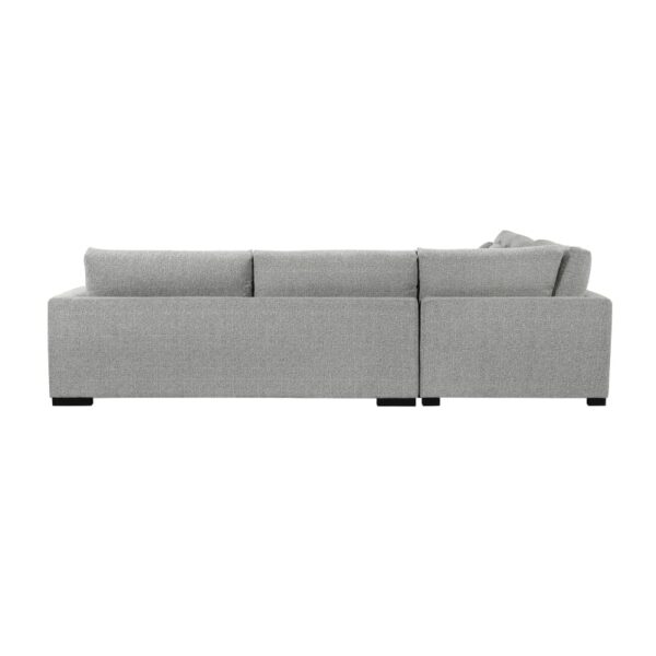 L-Shaped Modular Sofa Includes 4 Pillows, 2 Sofas and A Corner Simple Style Soft and Comfortable, Removable Cushion Elegant Gray 4