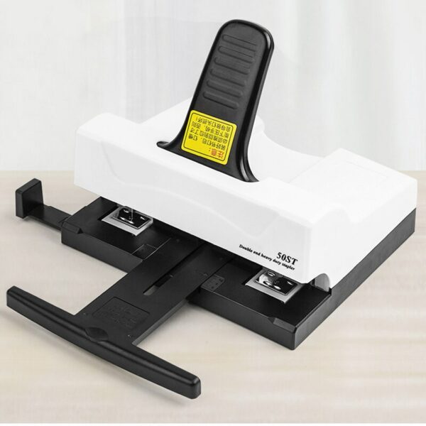 50ST Double Row Heavy Duty Stapler 50 Pages Of Paper Double Head Universal Binding Machine Suitable For 24/6 23/8 Needles 3