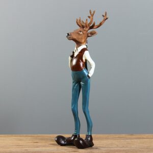 Aqumotic Golf Elk Creative Human Statue Art about 30cm Sculpture Office Decor Accessories Modern Craft Home Decoration Cabinet 2