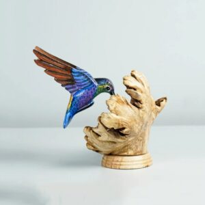 Aqumotic Small Bird Creative Wood Craft Flying Bird Woodpecker Home Office Desk Literary Decoration Wooden Carving 1