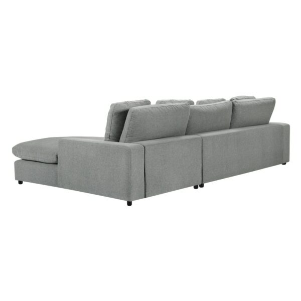 Ultra-comfortable L-shaped sectional sofa right-hand facing, modern minimalist design, including sofa and chaise longue, large 6