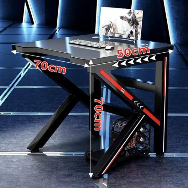 Black Computer Desk Home Desktop Game E-sports Table Anchor Live Computer Desk Game Internet Cafe Gaming Desk 3