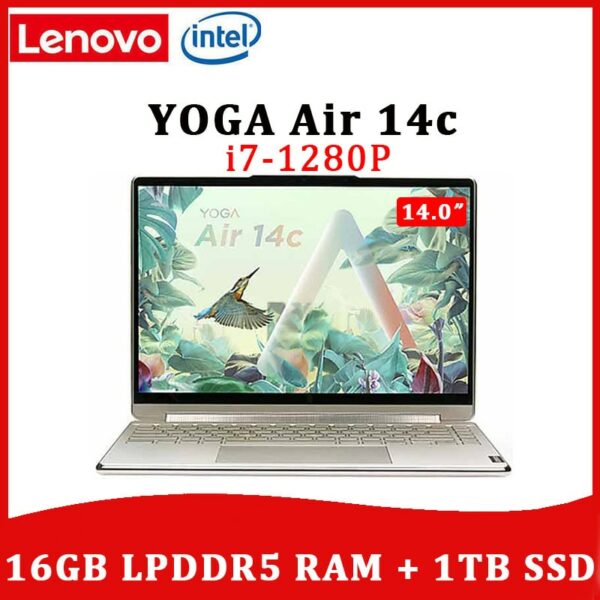 Lenovo Yoga Air14c 2022 NoteBook 12th Intel Core i7-1280P Windows 11 16GB RAM 1TB SSD 2.8K 90Hz OLED Touch Screen 2 in 1 Laptop 1