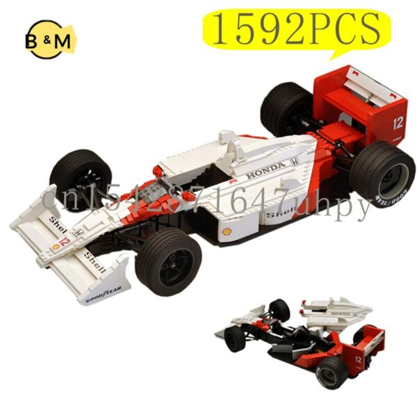 NEW 1592PCS mp4-4 formula one car model buiding kit block self-locking bricks toy birthday christmas gift 1