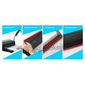 Manual binding machine comb binder 21 hole file financial binding machine 450-page Paper binding thickness 1pc 2