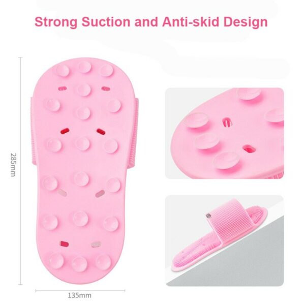 New magic foot washing slippers bathroom men's and women's bath anti-skid silicone slippers foot rubbing massage cleaning brush 4