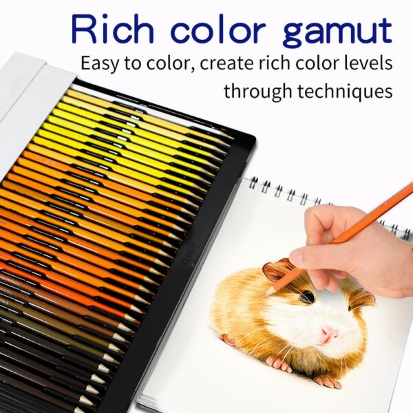 120/160 Color Professional Oil Color Pencils Set Wood Soft Tin Box Artist Pencils Set For Drawing Sketch Art Supplies 4