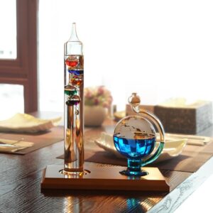 Creative Glass Geometry Galileo Suspension Color Ball Thermometer Room Office Decoration Birthday Gift 2