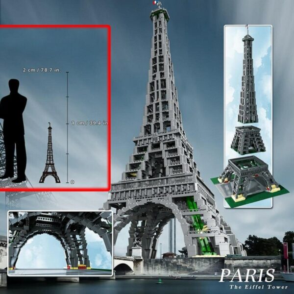 88002 PARIS The Eiffel Tower World famous architecture 17002 Building Blocks Bricks Compatible 10181 Children Birthday Gift 6