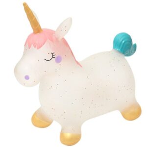 Cute Unicorn Inflatable Ride on Animal Toys Jumping Horse Bouncy Sports Games for Kids Baby Children's Day Gift 1