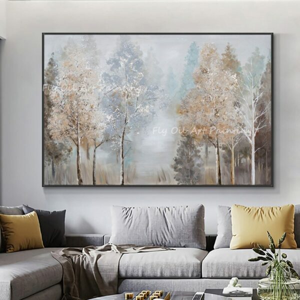 Forest Artwork Landscape Large Size 100% Handpainted oil painting for office living room decoration 5