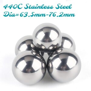 1pc 440C Solid Stainless Steel Ball Diameter=63.5mm-76.2mm Solid Corrosion-resistant Stainless Steel Ball Solid Round Bead 1