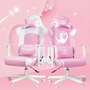 Latex Pink Girl Live Gaming Chair Comfortable Computer Chair For Home Dormitory Adjustable Sofa Chair Student Study Chair 2