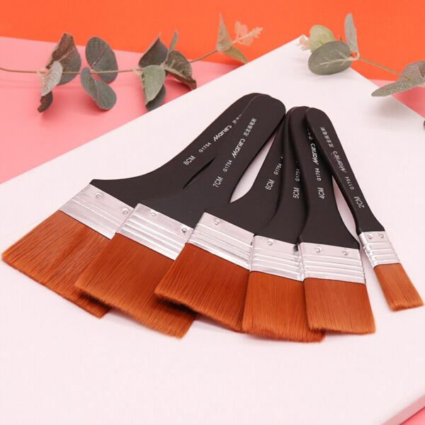 7pcs Nylon Hair Paint Brush Wood Handle Painting Drawing Arcylic Brushes Art School Stationary Supplies watercolor brush 3