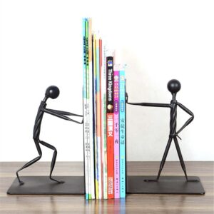 a pair Fashion Human Shape bicycle S Bookshelf Bookends School Office Stationery 1