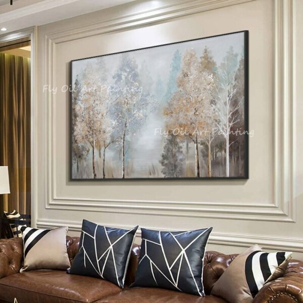 Forest Artwork Landscape Large Size 100% Handpainted oil painting for office living room decoration 4