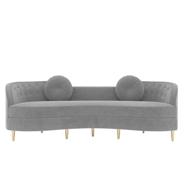 Velvet Sofa Foam Sofa with Metal Legs Modern Living Room Unit Sofa Living Room Office Study Home Furniture 5