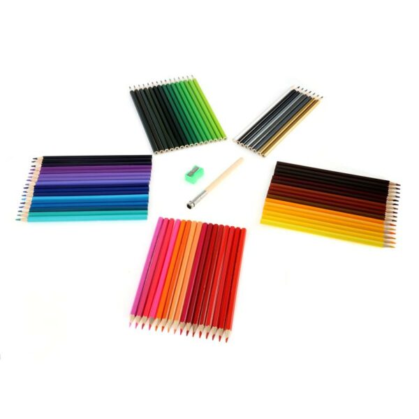 72 Colors Professional Oil Color Pencils Set Artist Painting Sketching Color Pencil Art Supplies with Pencil Sharpener Extender 5