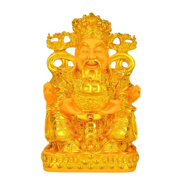 Modern Home Decor Buddha Statue Living Room Family Lucky Gold Plated Statue Resin Crafts Office Decoration Sculpture Gift 6