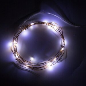 100 pcs/Lot 5M 50LEDs Super Bright 3AA Battery Operated Mini Micro LED Lights String For Wedding Party Event Decor 2