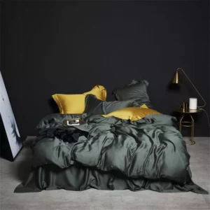 100% Silk Bedding Set Healthy Pure Silk Luxury Queen King Duvet Cover Flat Sheet Pillowcase Bed Linen Set 1