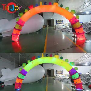 Free air shipping 5x3m inflatable welcome arch with led light 1