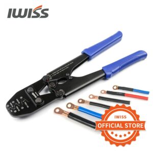 IWISS IWS-5100A Battery Lugs and Open Barrel Connectors Crimping Tools works with Wire AWG 16-4 1